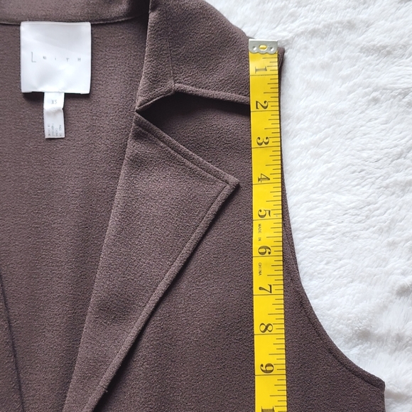 Leith dove taupe grey long vest blazer  jacket Size XS - Picture 6 of 10